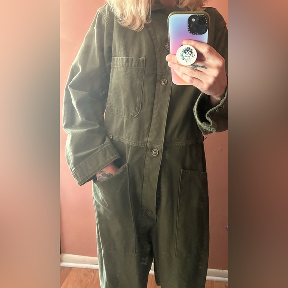 RARE VINTAGE COTTON SATEEN COVERALLS - Picture 5 of 12